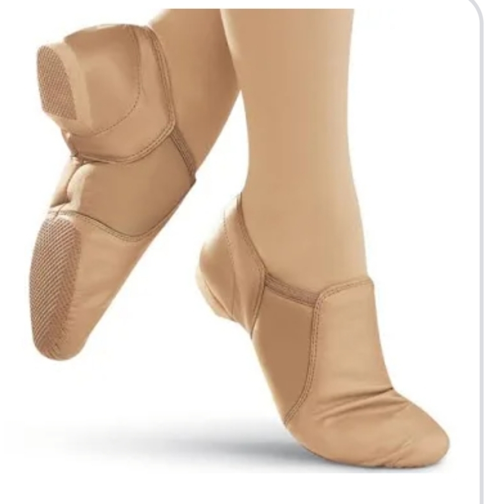 Capezio E-Series Jazz Slip On Jazz Shoes - Caramel 3.5 M